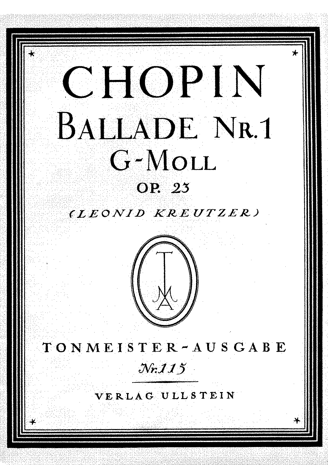 Ballade No 1 Op 23 Chopin Frederic Imslp Free Sheet Music Pdf Download