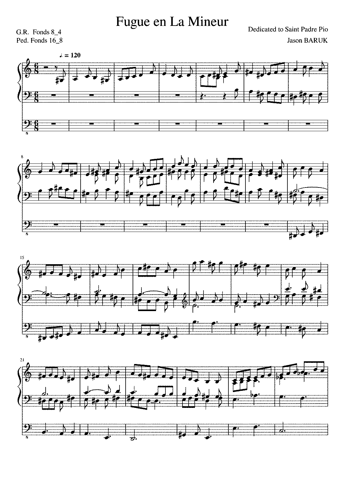 Fugue in A minor, JKB 7 (Baruk, Jason) - IMSLP