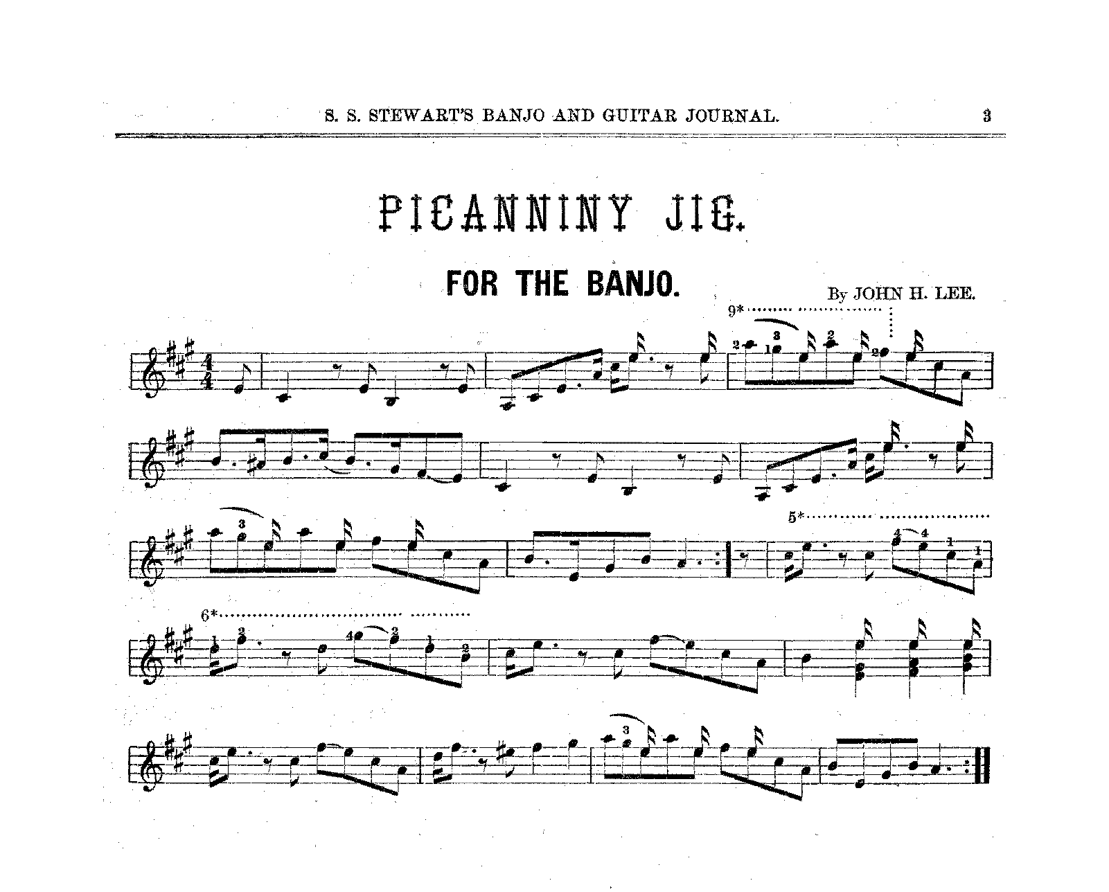 Picanniny Jig (Lee, John H.) - IMSLP: Free Sheet Music PDF Download
