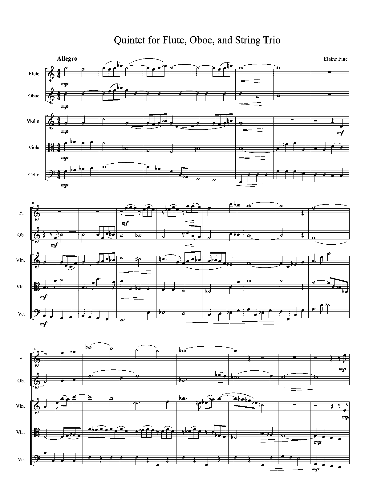 Quintet for Flute, Oboe, and String Trio (Fine, Elaine) IMSLP
