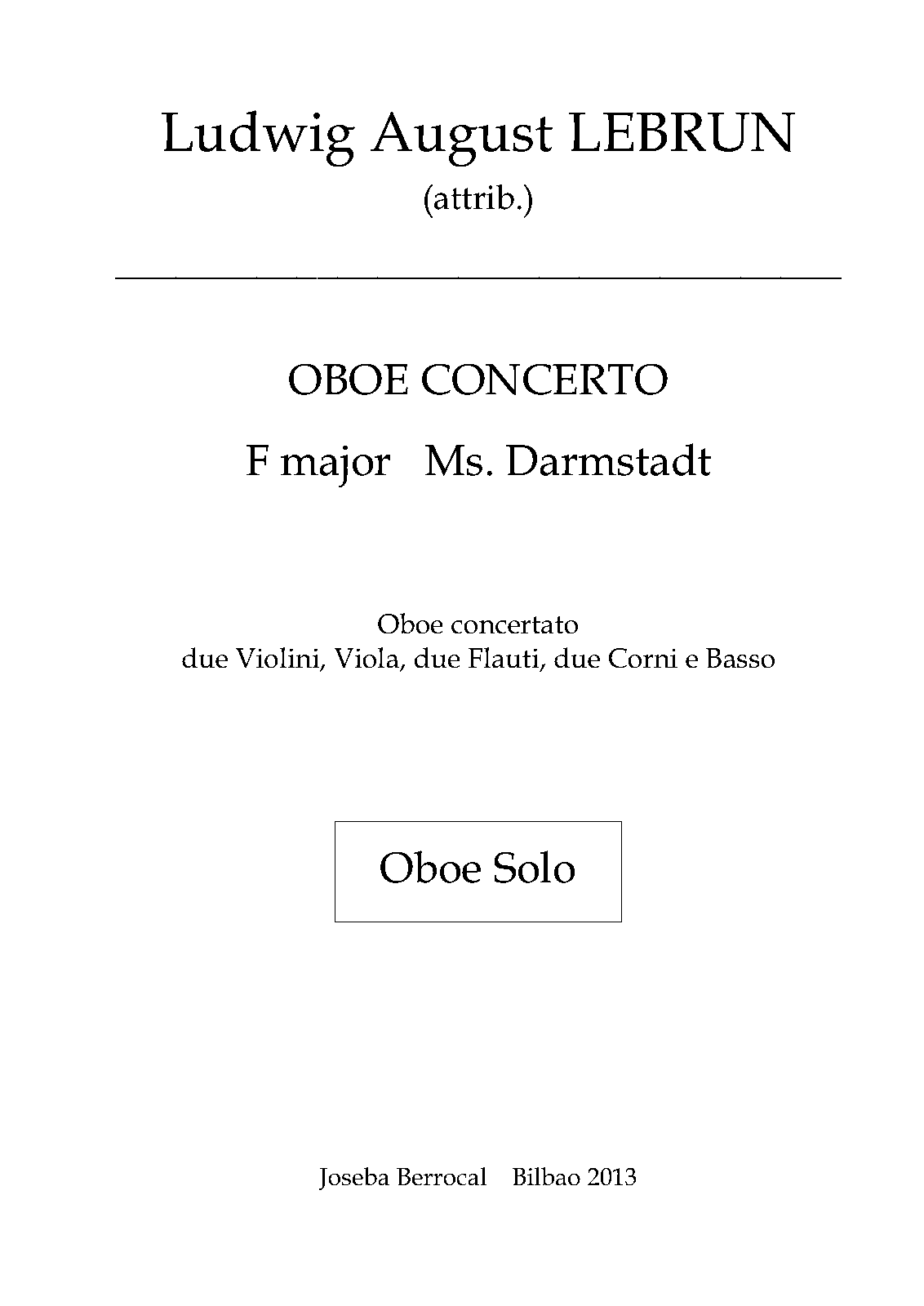 Oboe Concerto in F major (Lebrun, Ludwig August) IMSLP