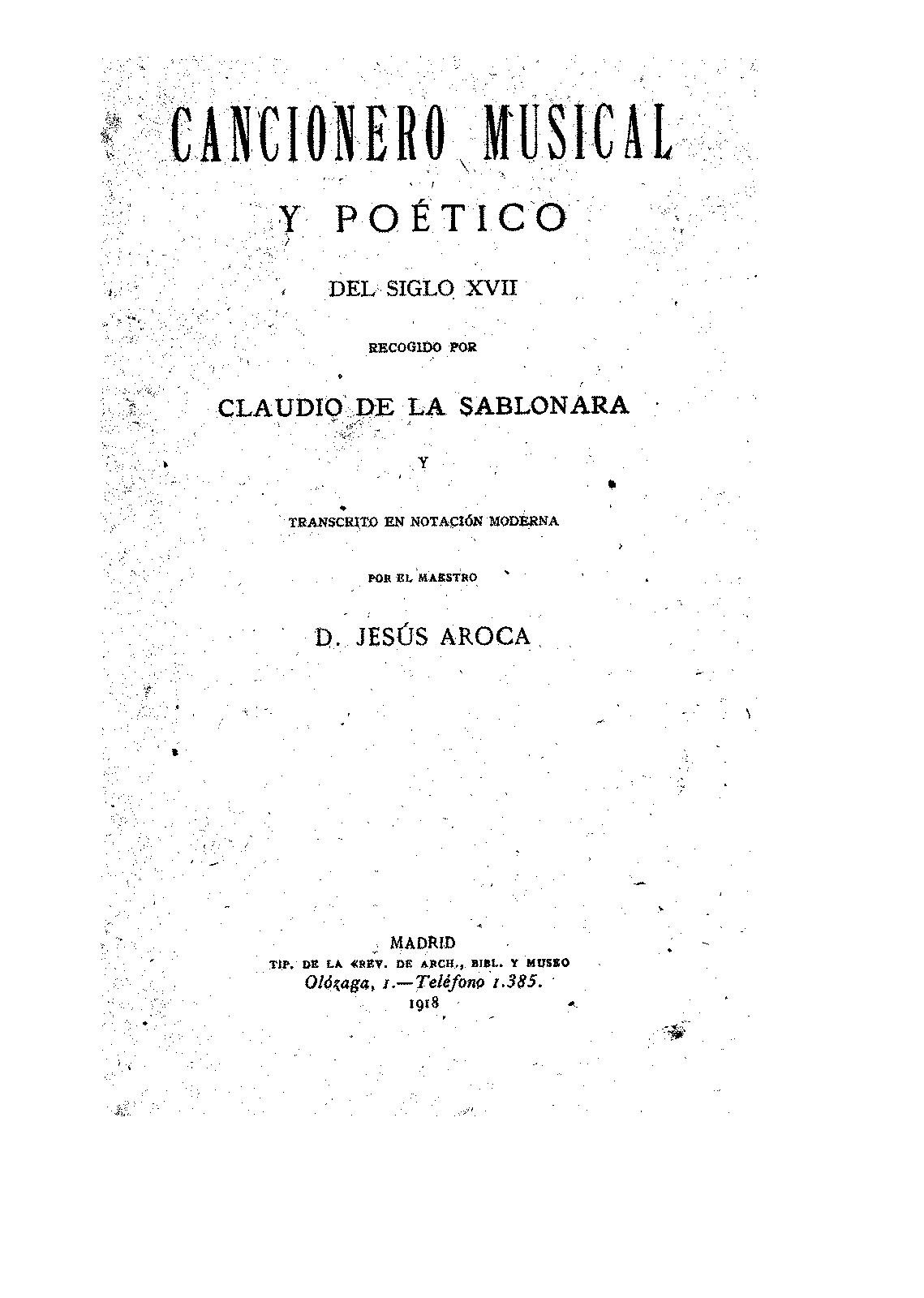 Cancionero de la Sablonara (Sablonara, Claudio de la) - IMSLP