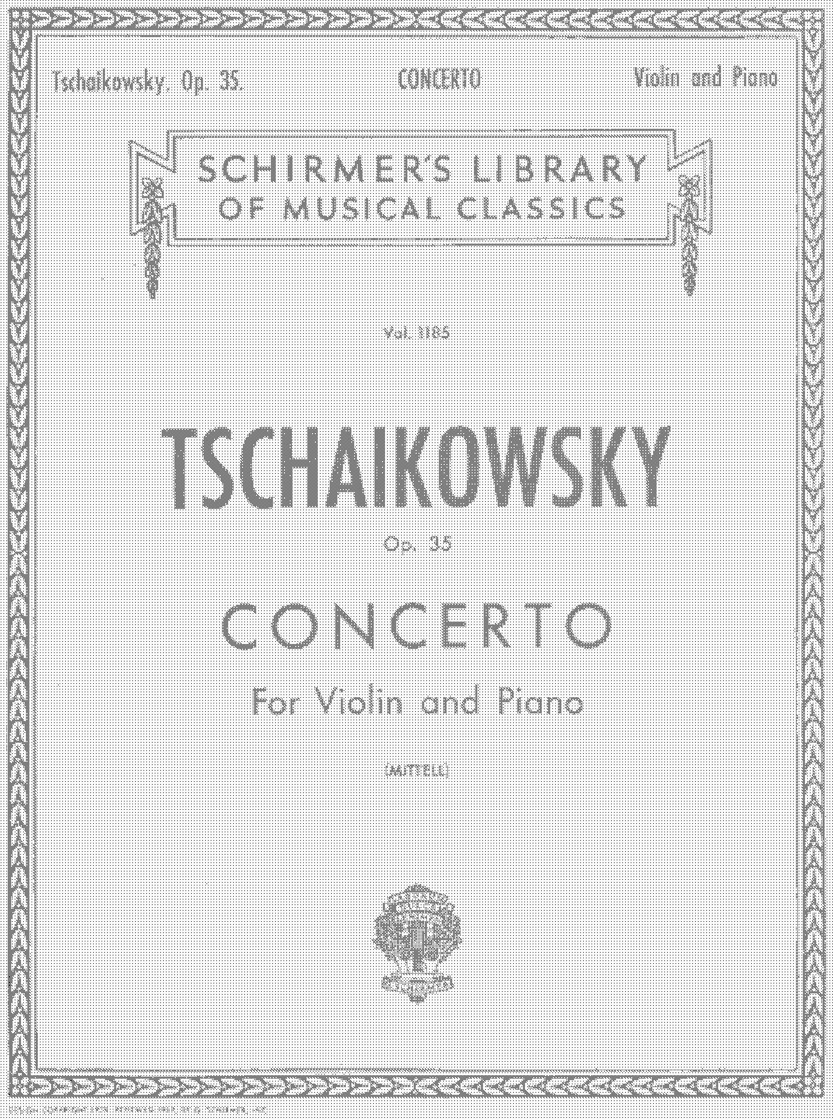 Violin Concerto Op35 Tchaikovsky Pyotr Imslp Free Sheet Music Pdf Download 1419