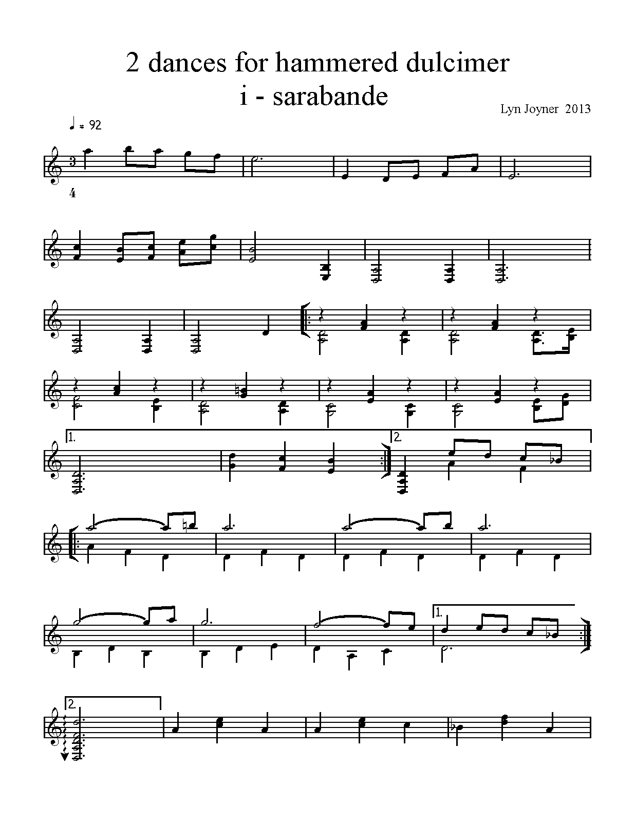 2 Dances for Hammered Dulcimer (Joyner, Lyn) IMSLP