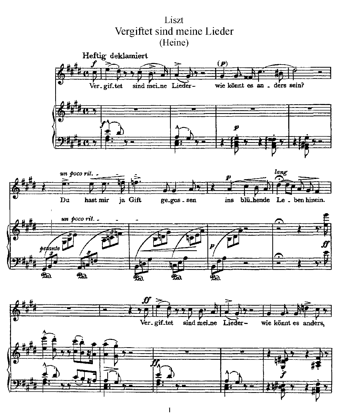 Vergiftet sind meine Lieder
