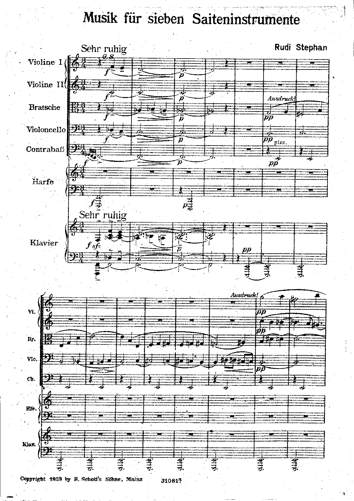 Musik für 7 Saiteninstrumente, Op.16 (Stephan, Rudi) IMSLP