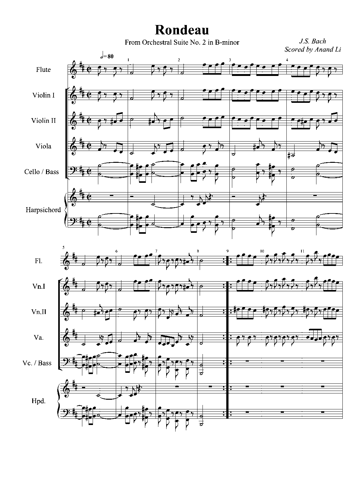 Orchestral Suite No.2 in B minor, BWV 1067 (Bach, Johann Sebastian