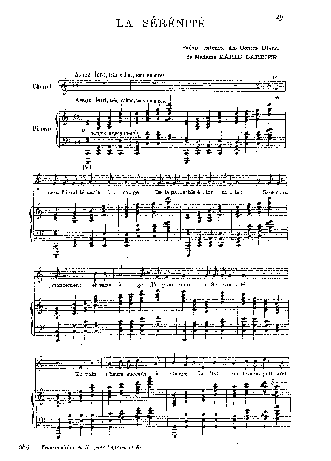 La sérénité (Saint-Saëns, Camille) - IMSLP