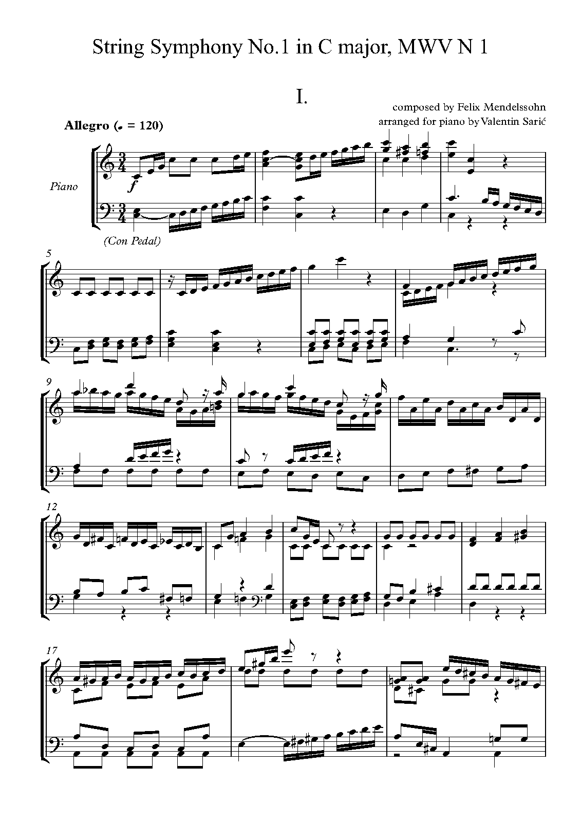 String Symphony No.1 in C major, MWV N 1 (Mendelssohn, Felix) IMSLP