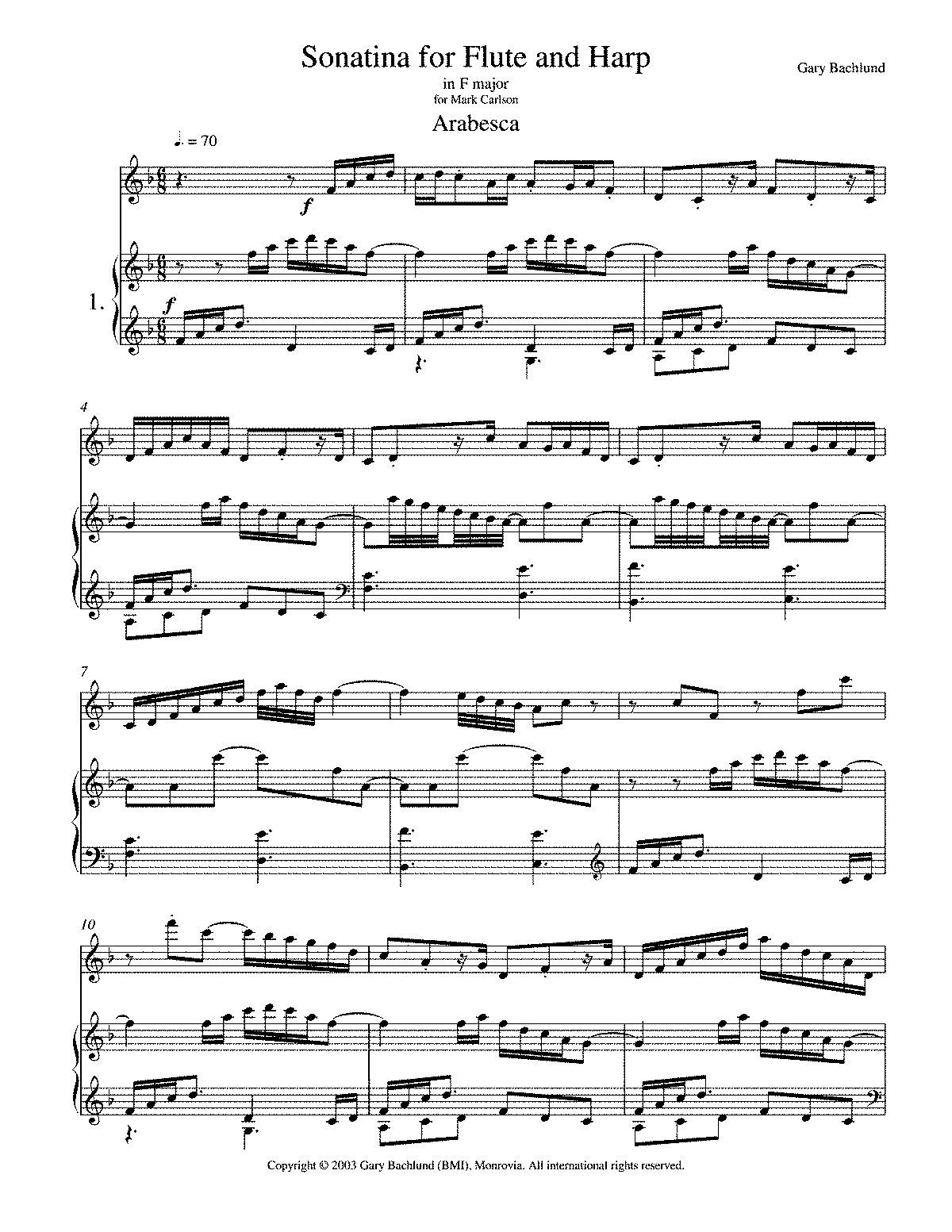 Sonatina for Flute and Harp in F major (Bachlund, Gary) - IMSLP