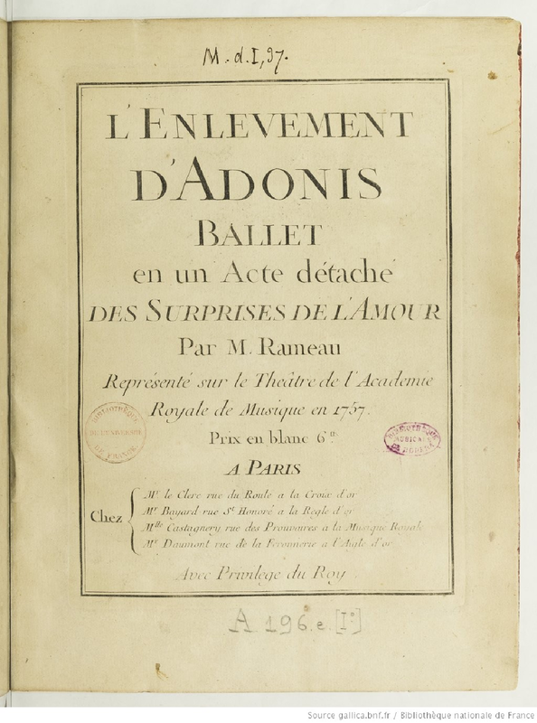 L'enlèvement d'Adonis