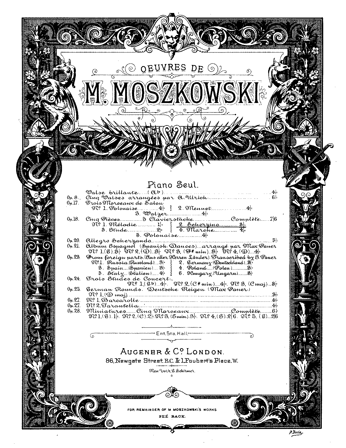 5 Klavierstücke, Op.18 (moszkowski, Moritz) - Imslp: Free Sheet Music 