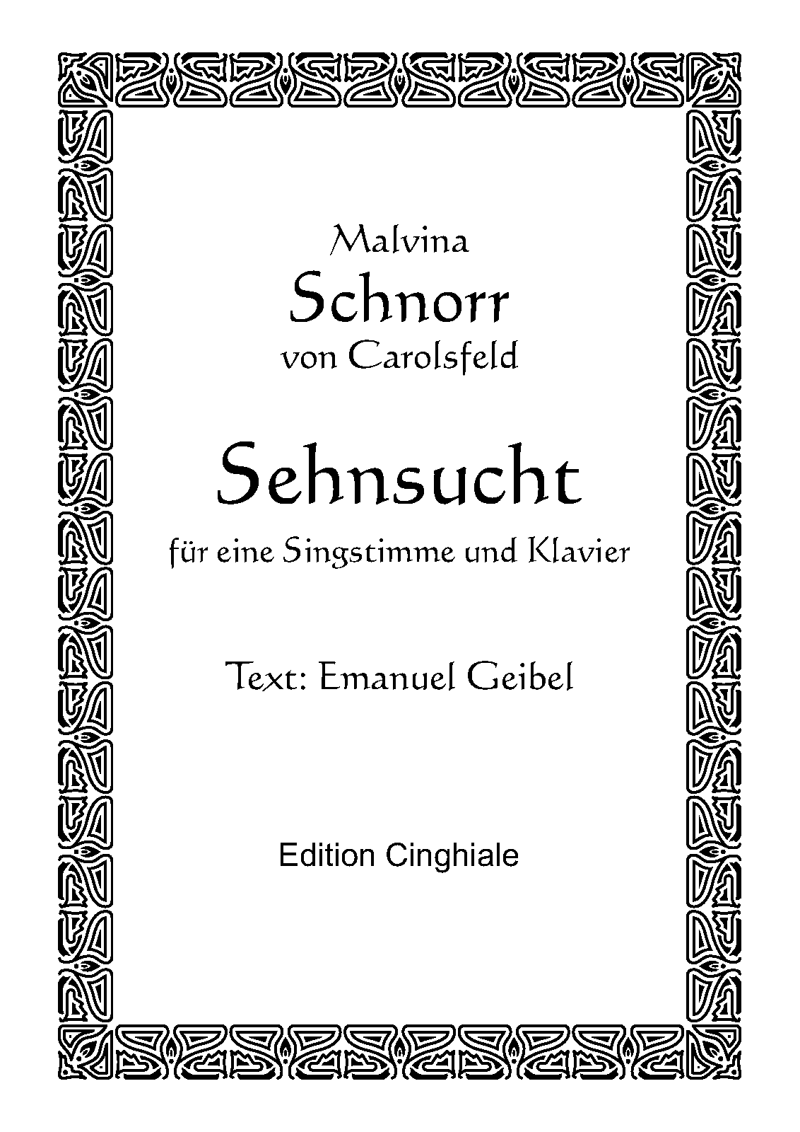 Sehnsucht (Schnorr Von Carolsfeld, Malvina) - IMSLP