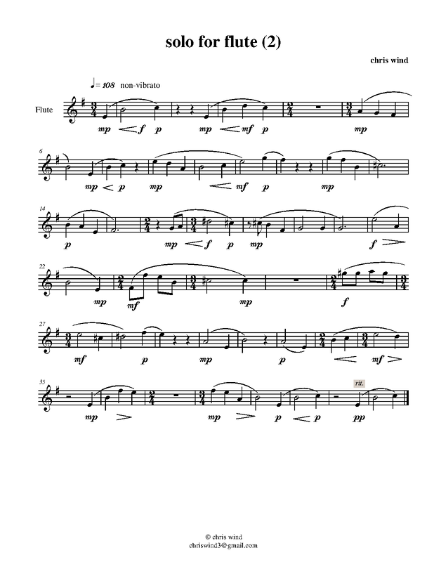 Solo for Flute No.2 (Wind, Chris) IMSLP