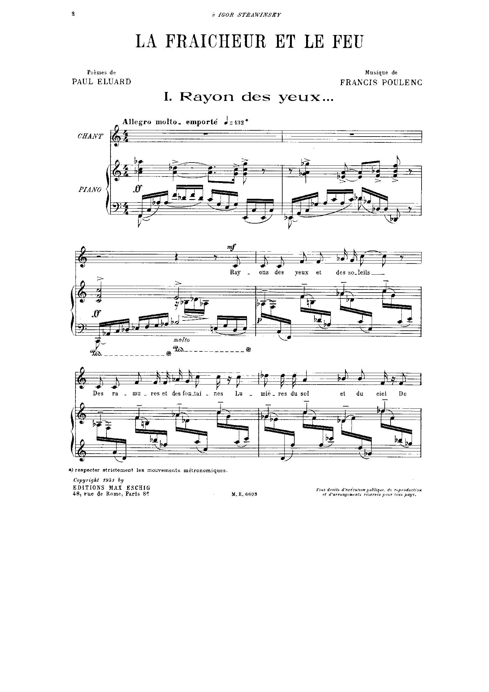 La fraîcheur et le feu