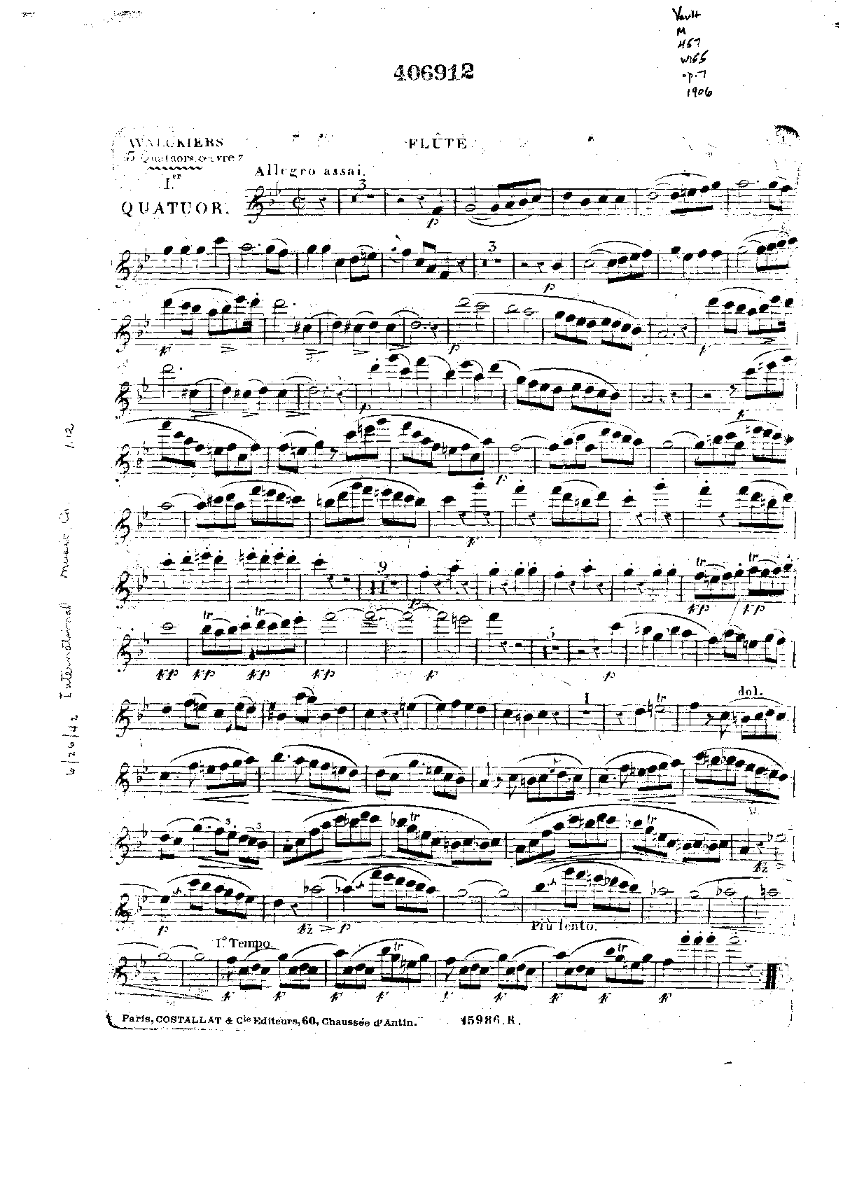 3 Wind Quartets, Op.7 (Walckiers, Eugène) IMSLP