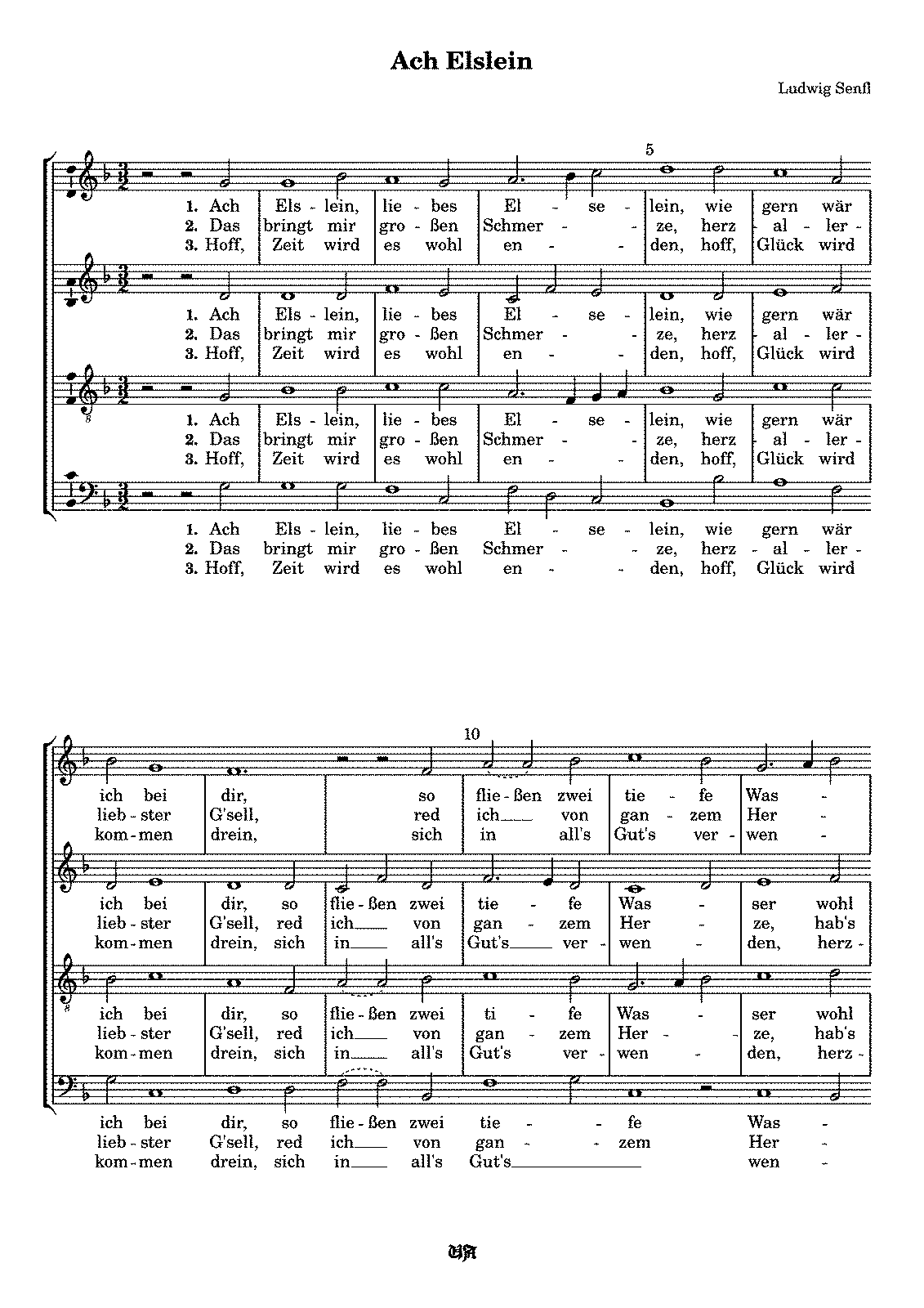 Ach Elslein II (Senfl, Ludwig) - IMSLP