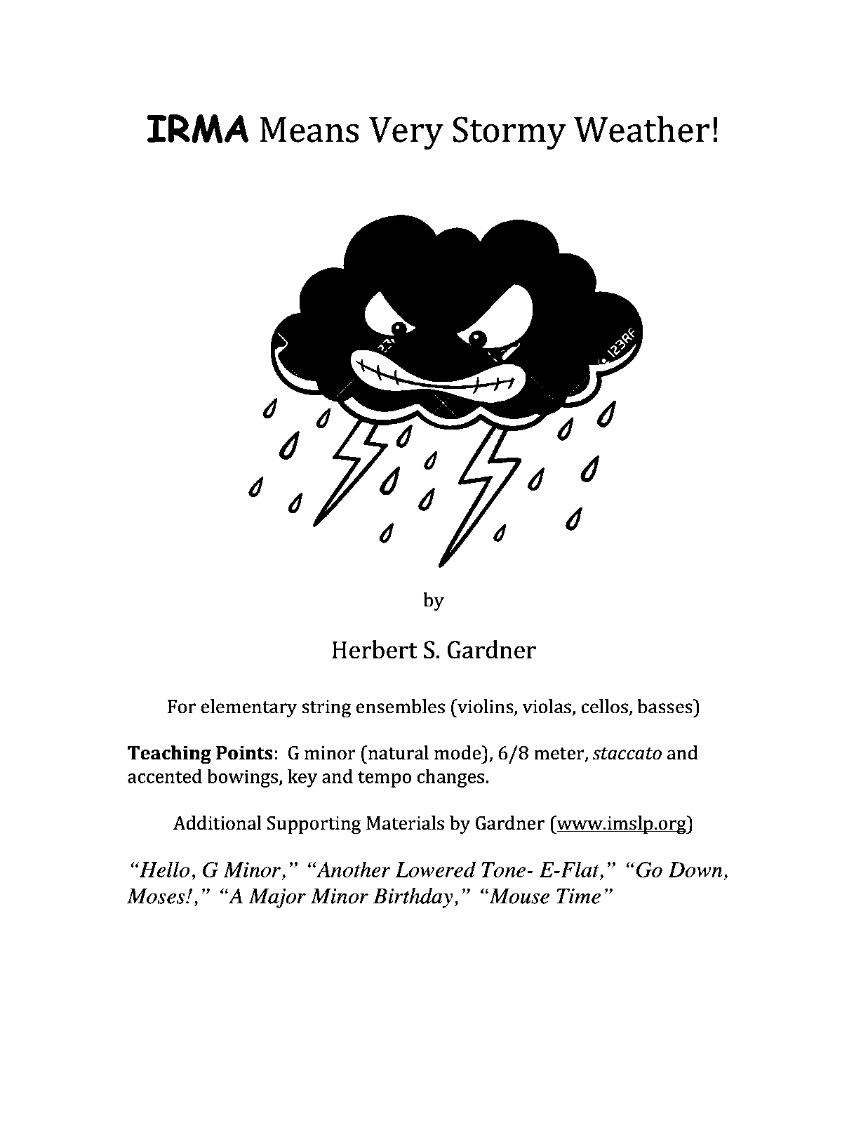 Stormy Weather For Public Libraries And >> Irma Means Stormy Weather Gardner Herbert Straus Imslp Stormy Weather For Public Libraries And >> Irma Means Stormy Weather Gardner Herbert Straus Imslp