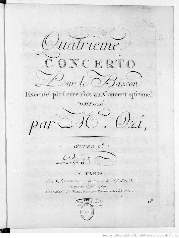 Bassoon Concerto No.4 in F major, Op.9 (Ozi, Étienne) IMSLP Free