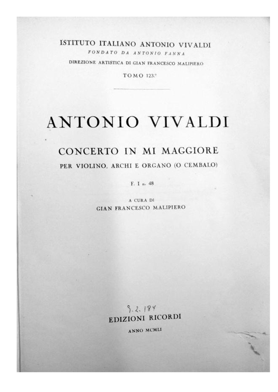 Violin Concerto in E major