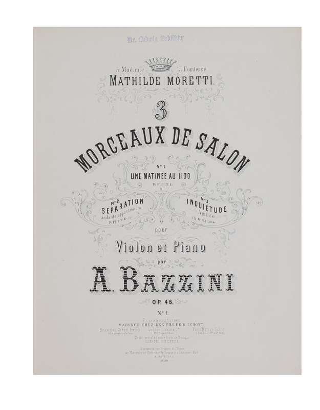 3 Morceaux de salon pour violon et piano