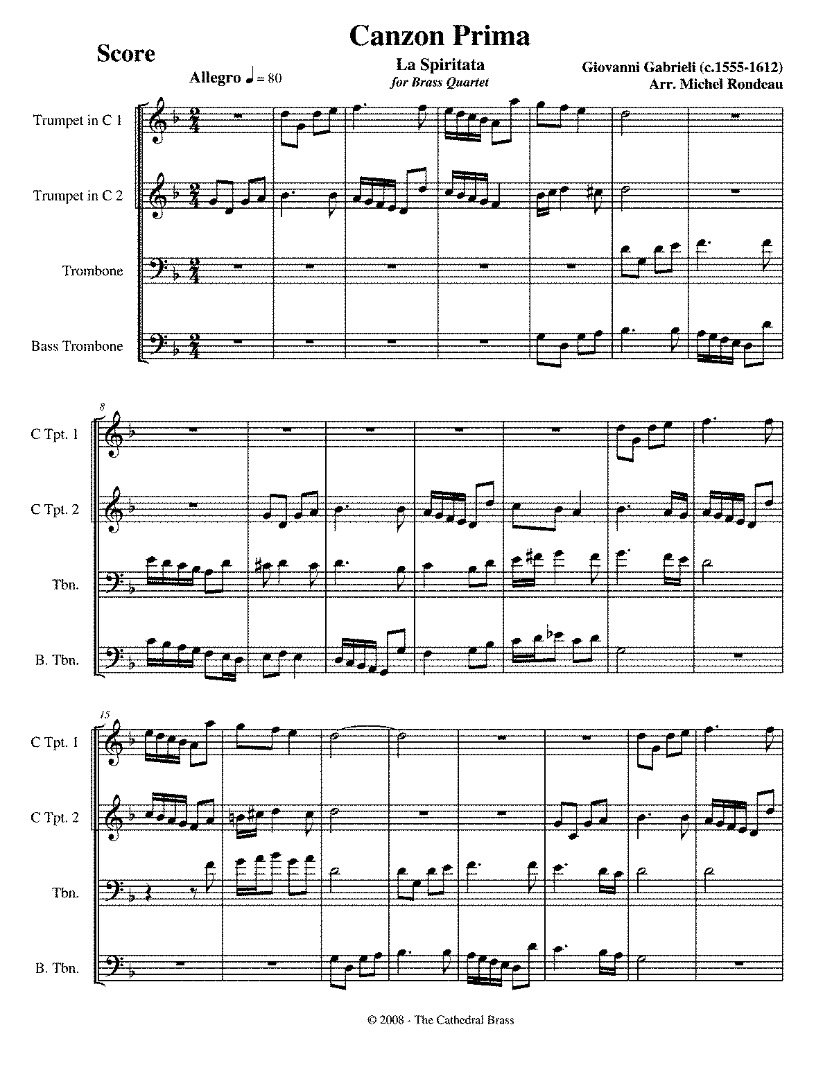 Canzon I 'La Spiritata', Ch.186 (Gabrieli, Giovanni) - IMSLP