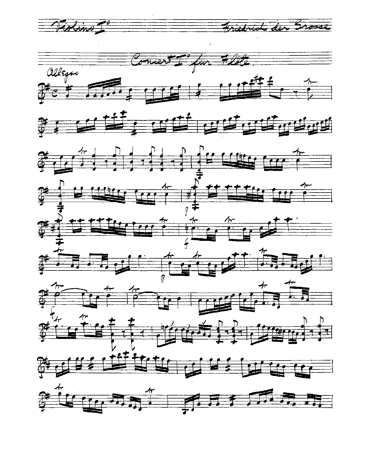 Flute Concerto No.1 in G major (Frederick II) IMSLP