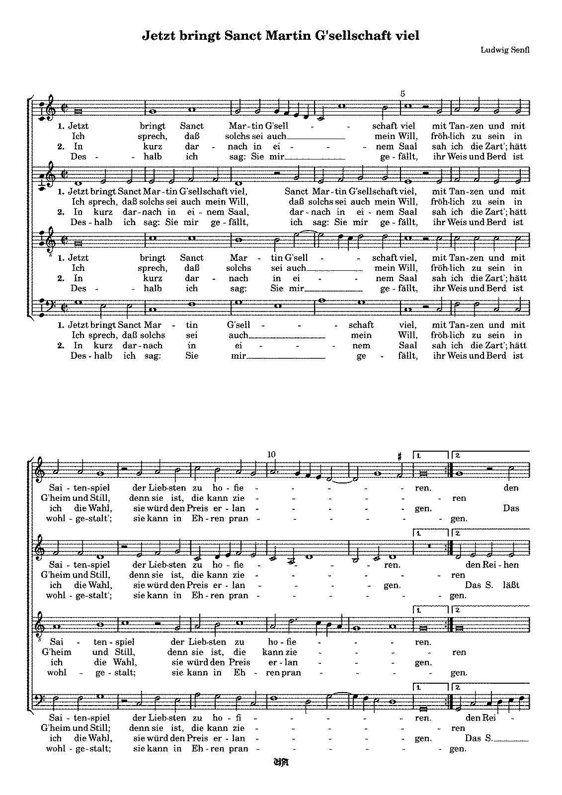 Jetzt bringt Sanct Martin Gsellschaft viel (Senfl, Ludwig) - IMSLP
