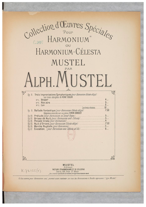 3 Improvisations symphoniques sur 3 strophes de René Dolor