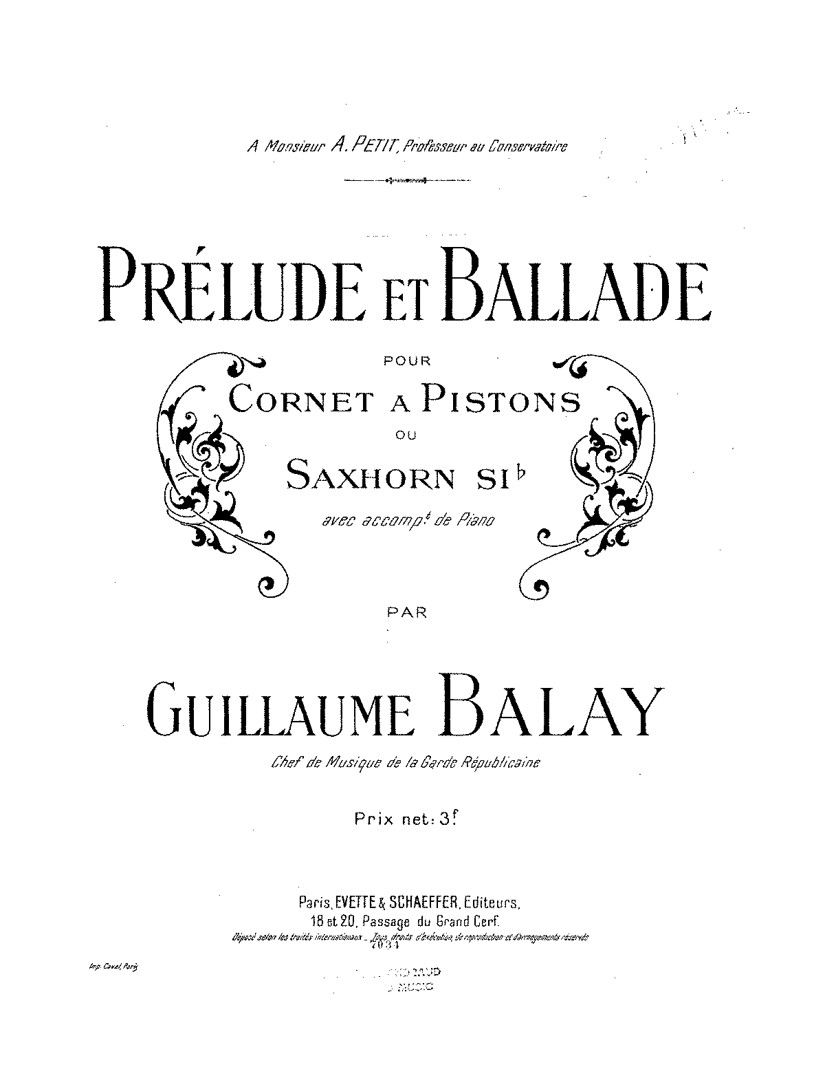 Prélude Et Ballade (Balay, Guillaume) - IMSLP