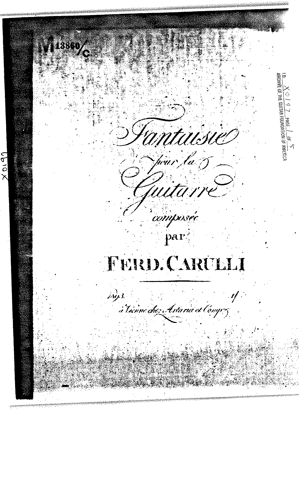 Fantasie pour la Guitarre (Carulli, Ferdinando) - IMSLP