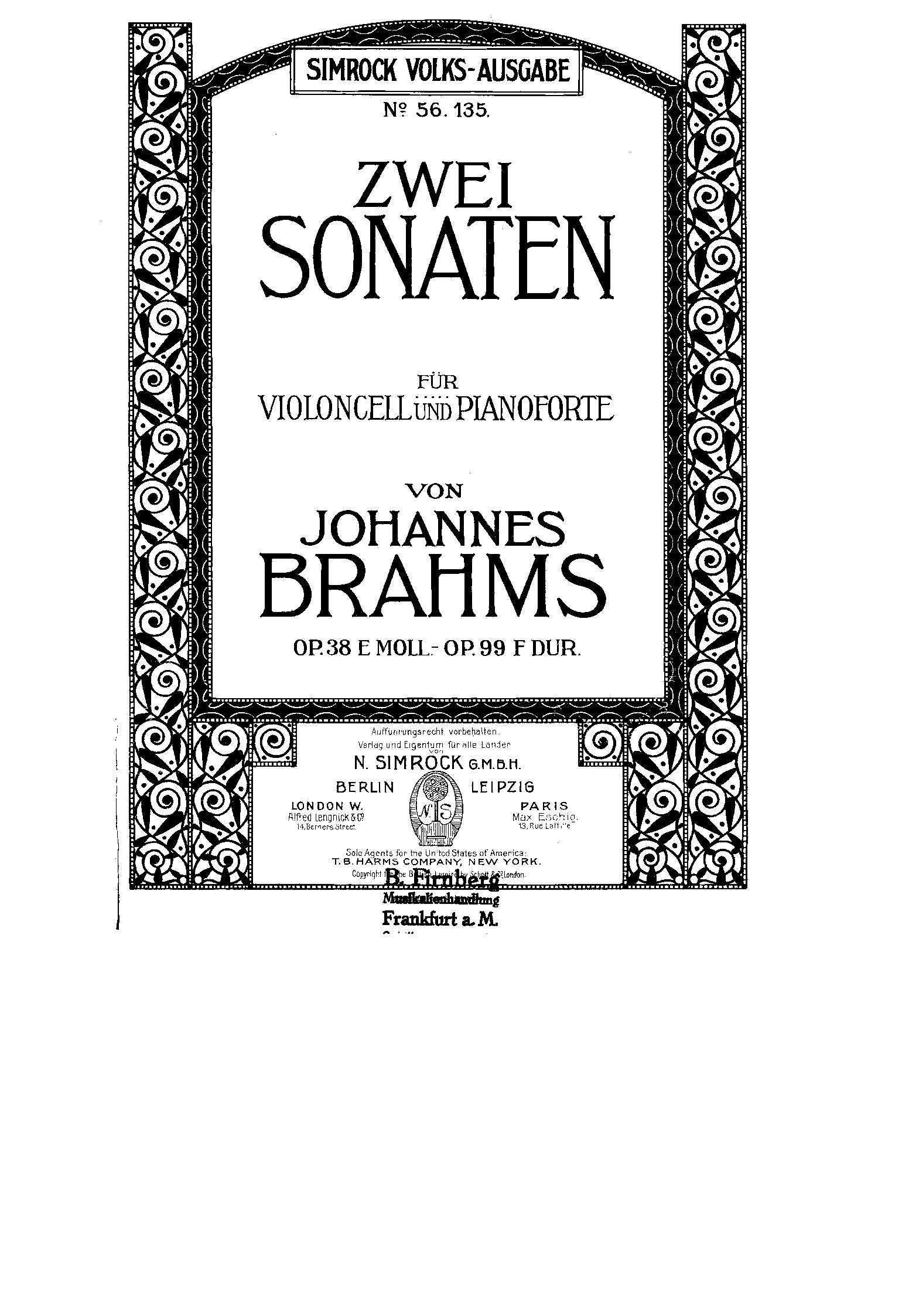 Cello Sonata No.1, Op.38 (Brahms, Johannes) IMSLP Free Sheet Music