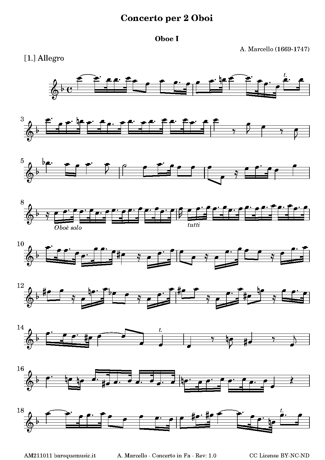 Concerto for 2 Oboes in F major, S.D940 (Marcello, Alessandro) IMSLP