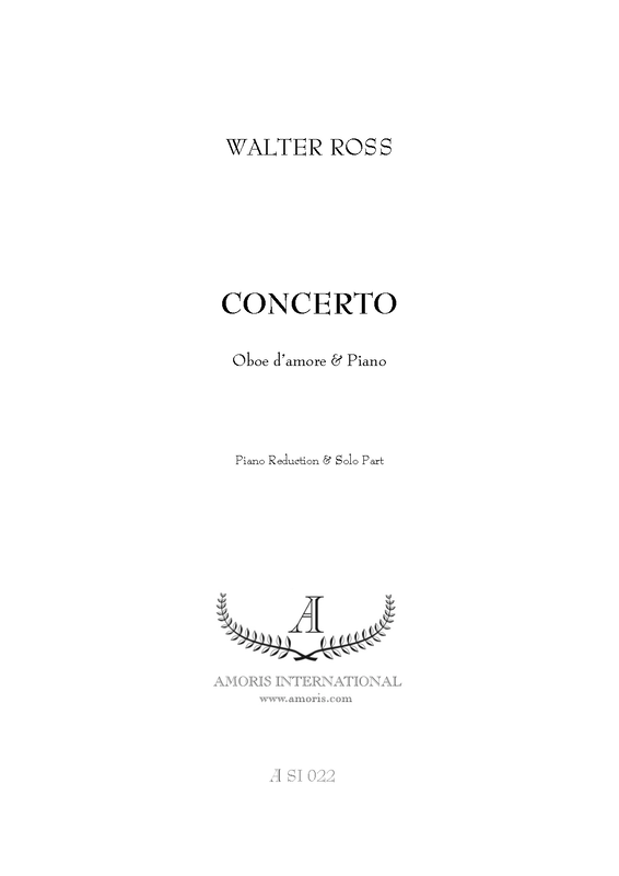 Concerto for Oboe d'amore and String Orchestra (Ross, Walter) IMSLP