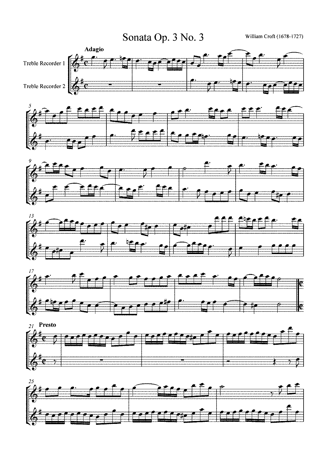 6 Sonatas of Two Parts (Croft, William) - IMSLP