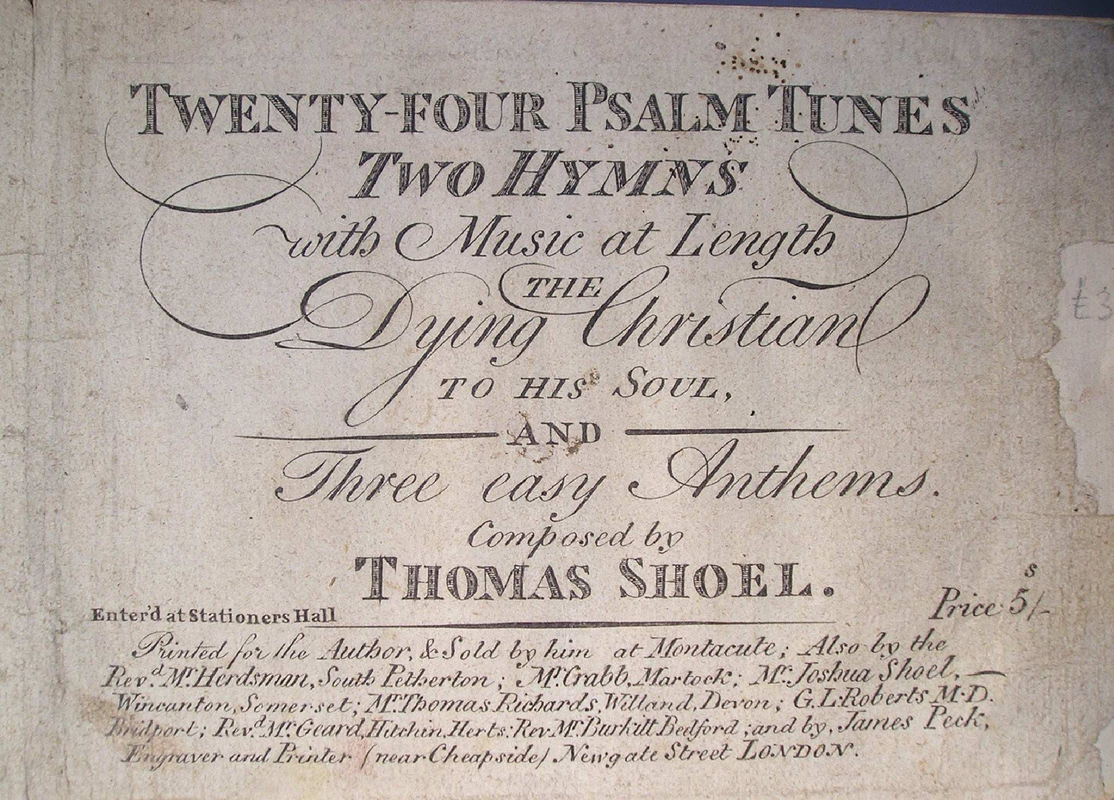 24 Psalm Tunes, 2 Hymns, an Ode and 3 Anthems (Shoel, Thomas) IMSLP