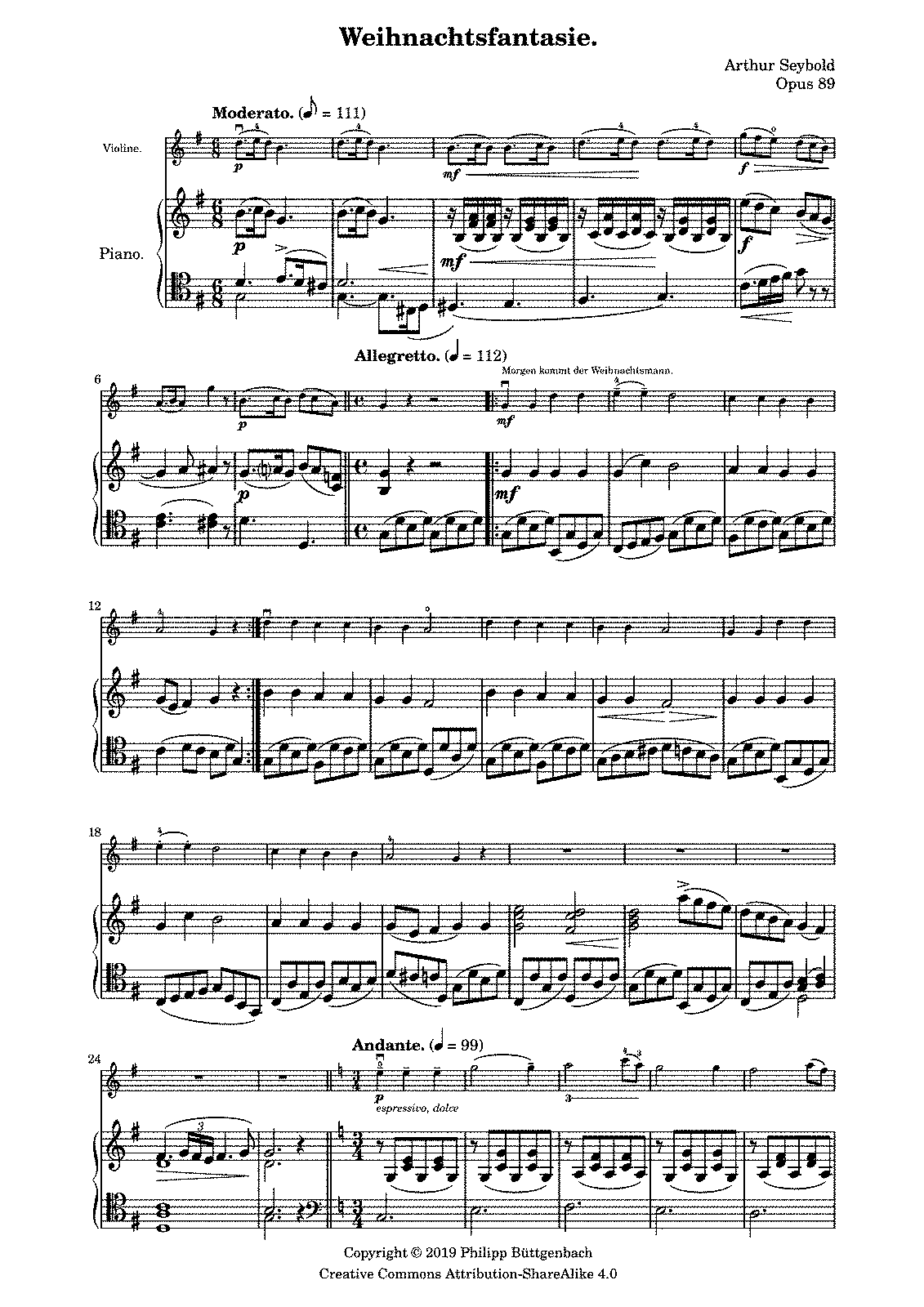 Weihnachtsfantasie, Op.89 (Seybold, Arthur) - IMSLP
