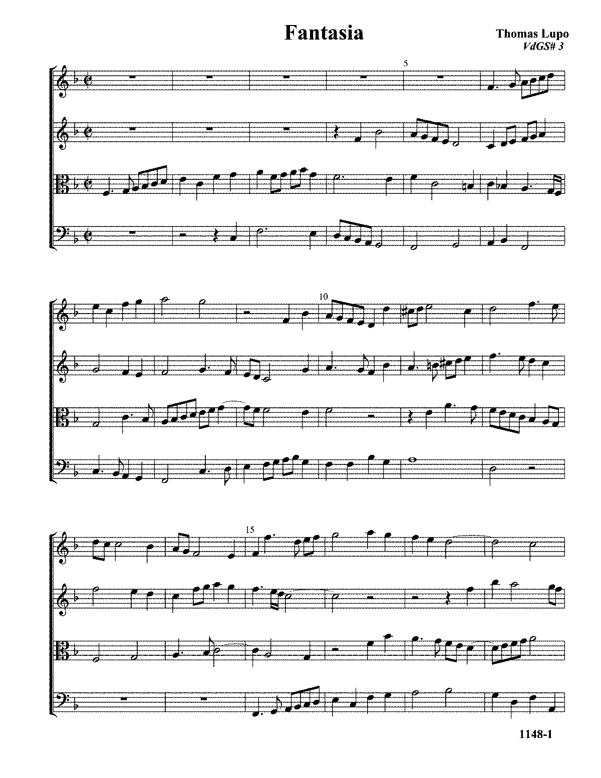 Fantasias For 4 Viols (Lupo, Thomas) - IMSLP