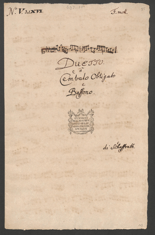 Duetto for Bassoon and Harpsichord in F minor, CSWV F18 (Schaffrath