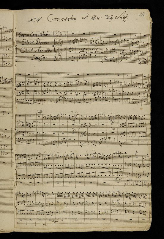 Concerto in Eflat major for Horn, 2 Oboes and Bass (Anonymous) IMSLP