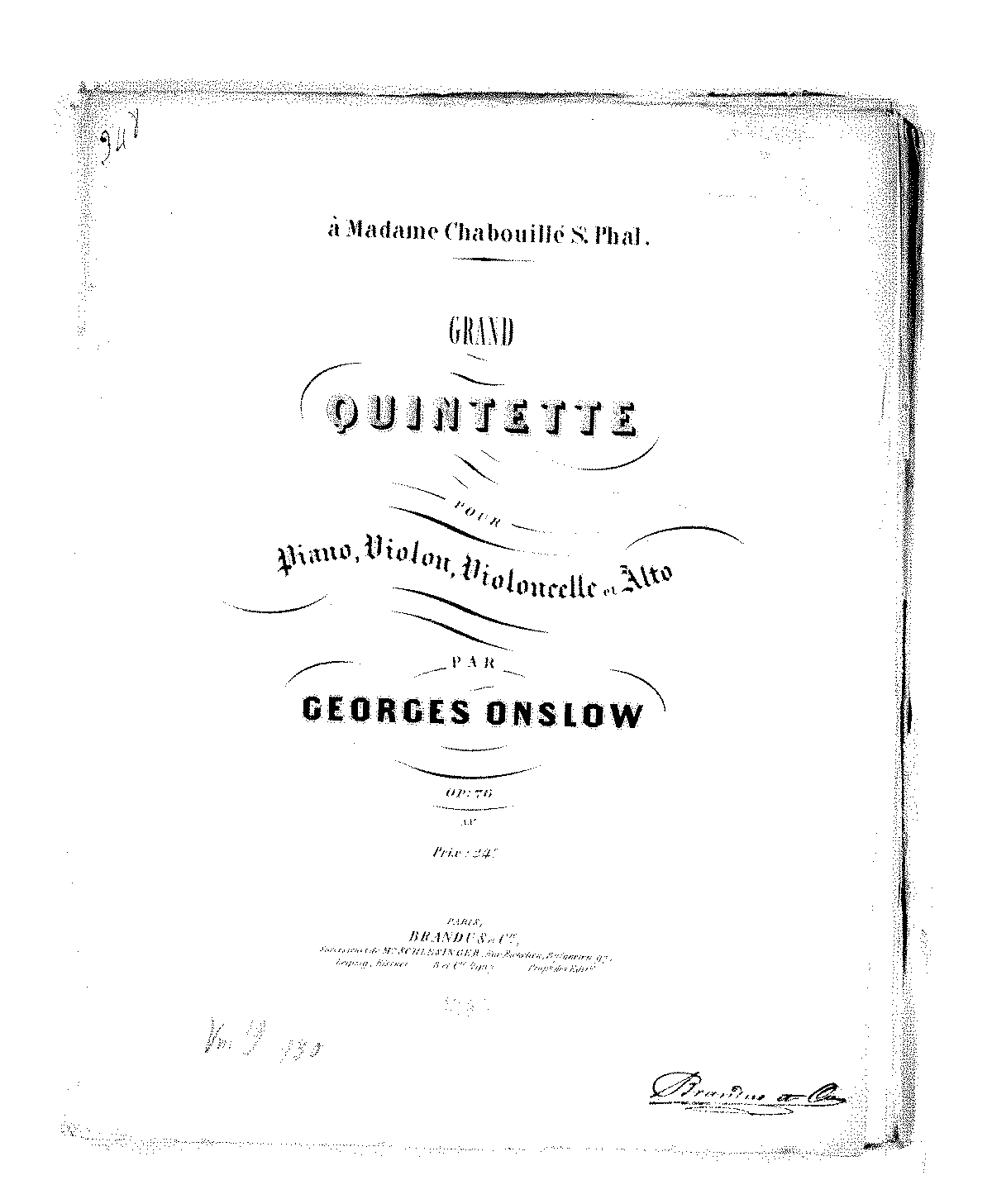 Piano Quintet, Op.76 (Onslow, George) - IMSLP