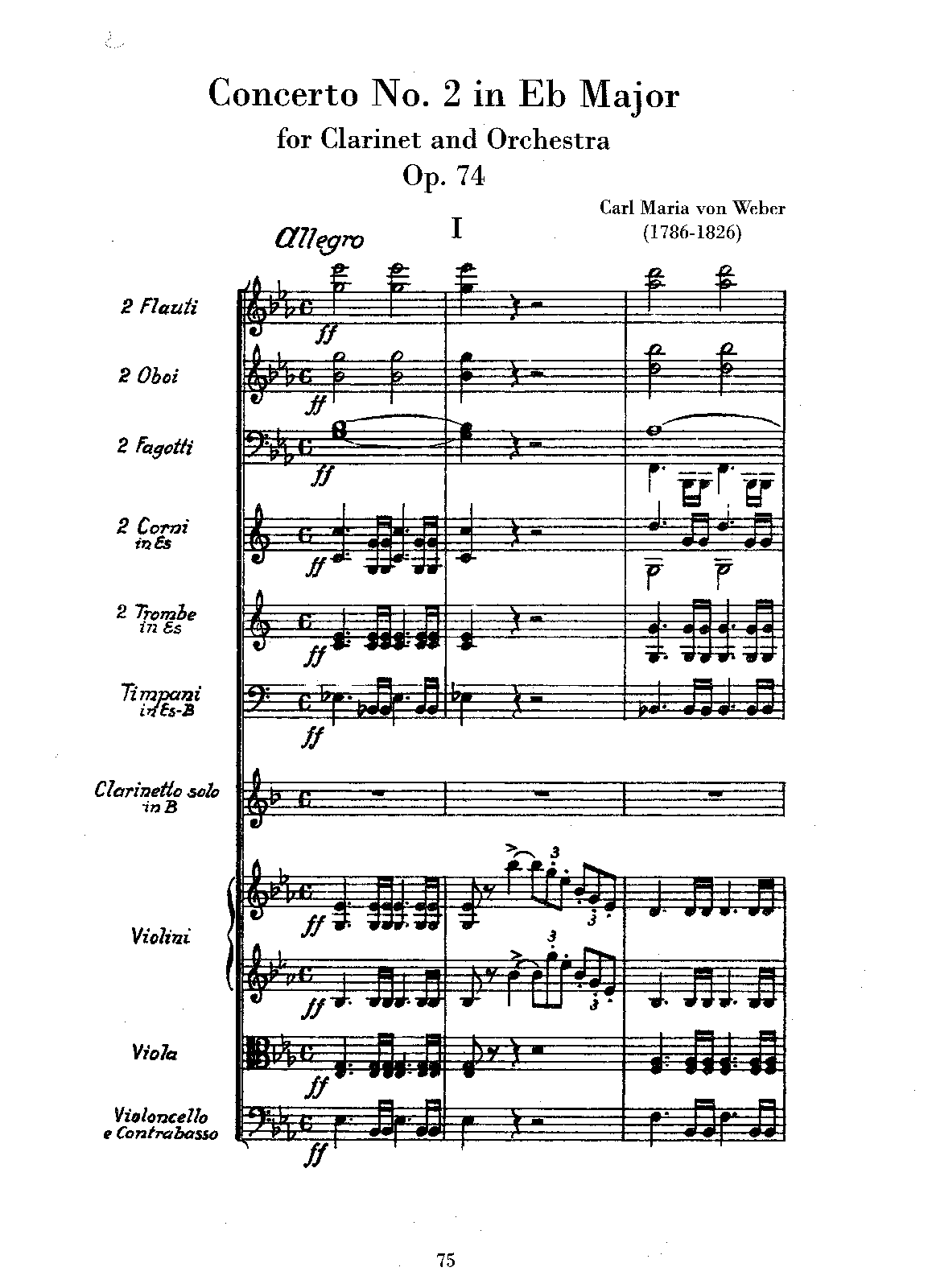 Concerto No.2 in Eflat major, Op.74 (er, Carl Maria von