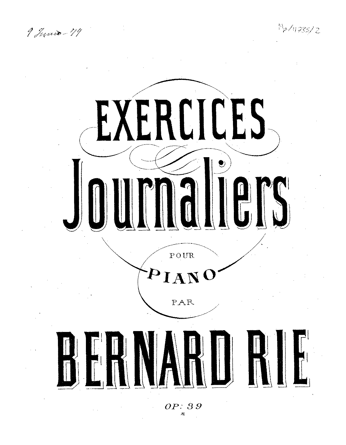 Exercices Journaliers, Op.39 (Rie, Bernard) - IMSLP