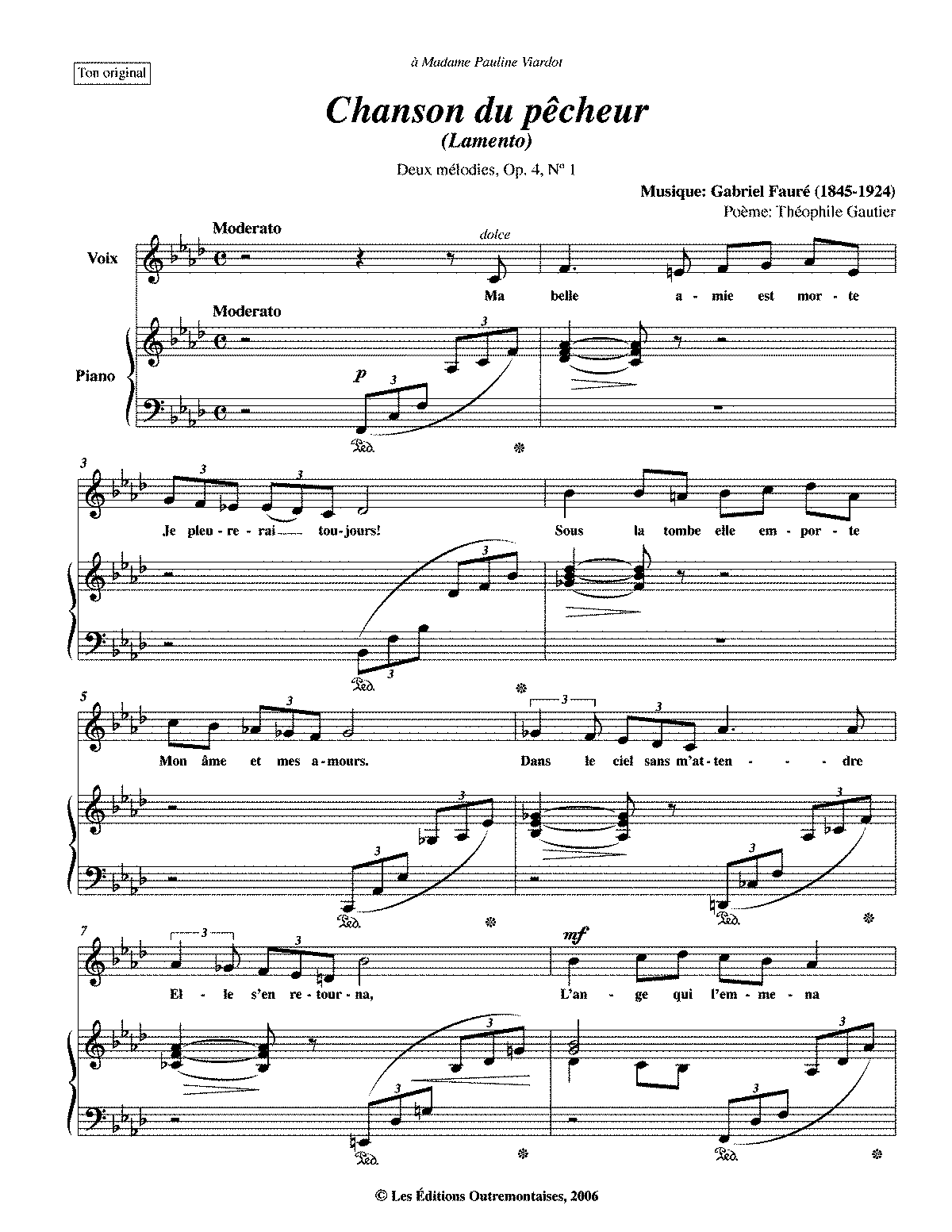 2 Songs, Op.4 (Fauré, Gabriel) - IMSLP: Free Sheet Music PDF Download