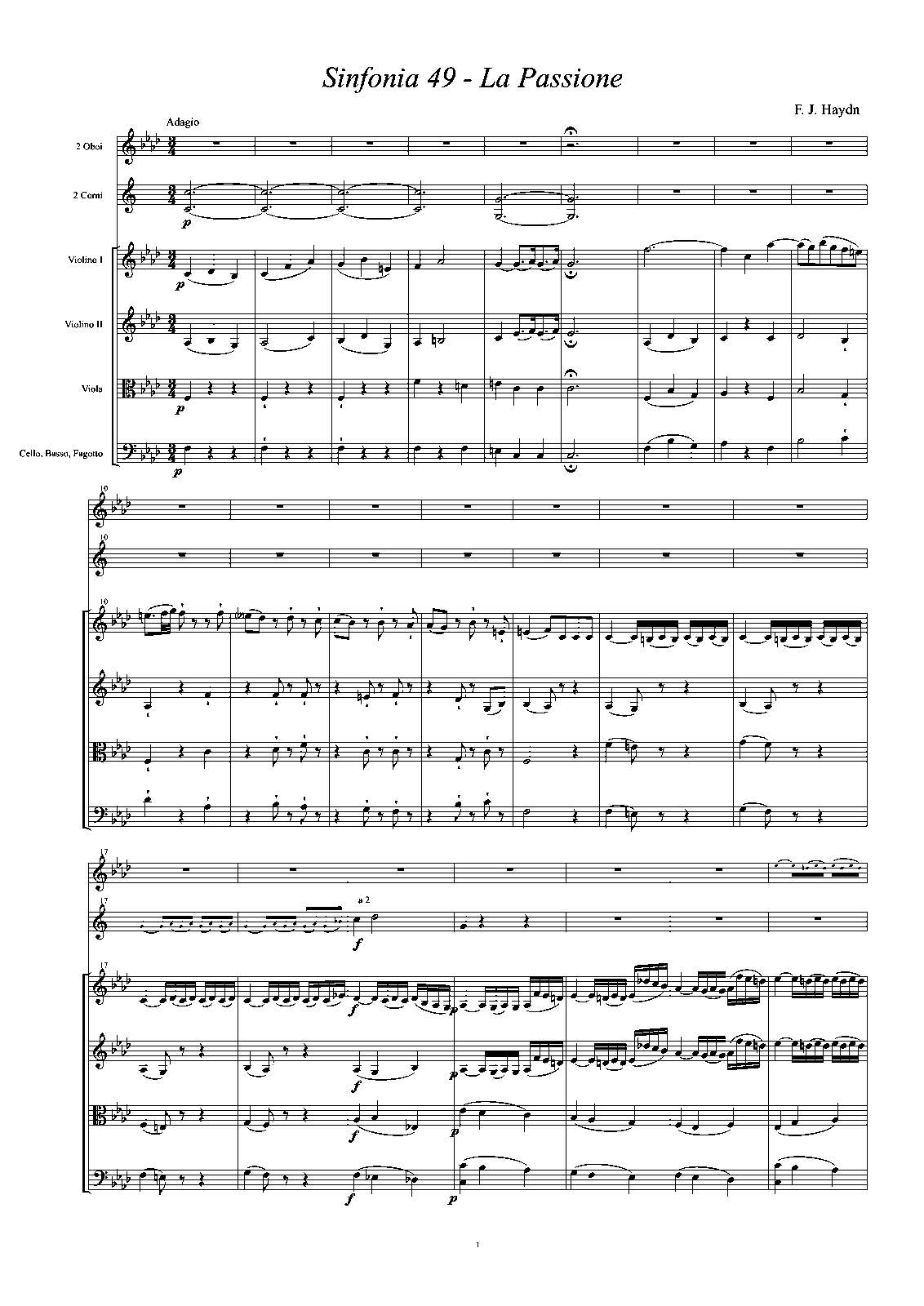 Symphony No.49 in F minor, Hob.I49 (Haydn, Joseph) IMSLP Free Sheet