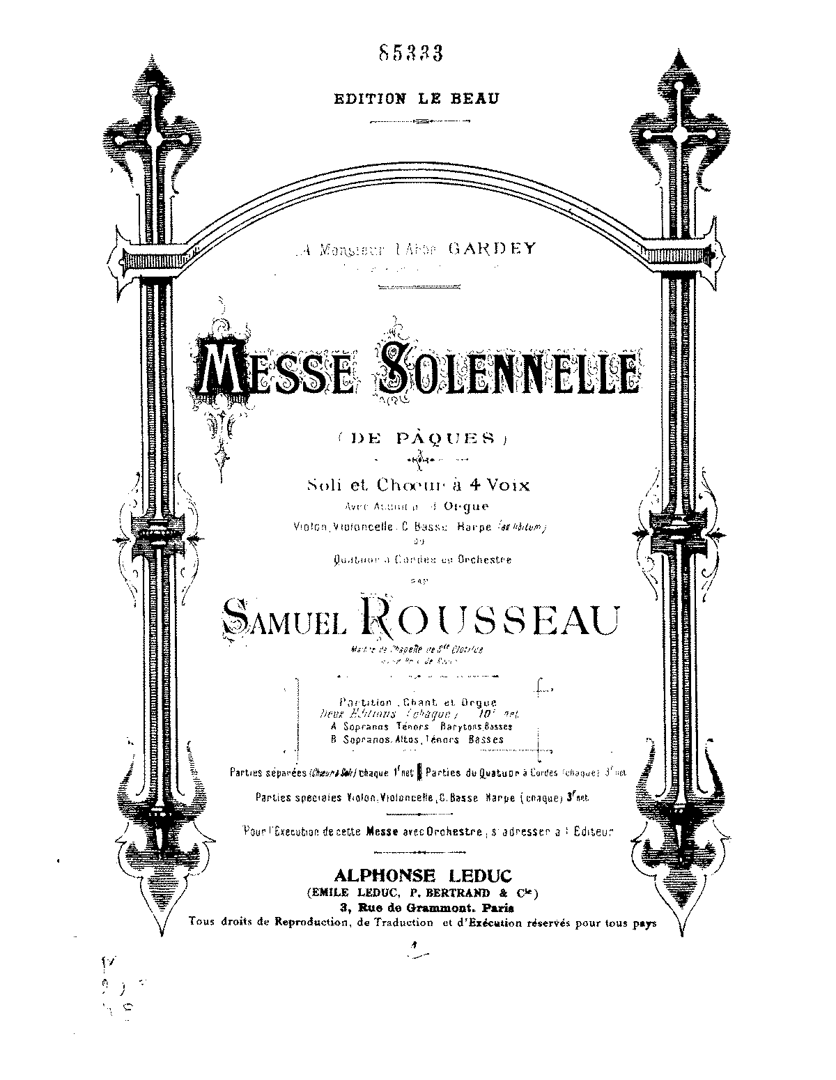 Messe Solennelle (Rousseau, Samuel Alexandre) - IMSLP