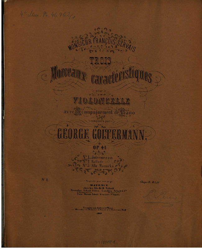 3 Morceaux Caractéristiques