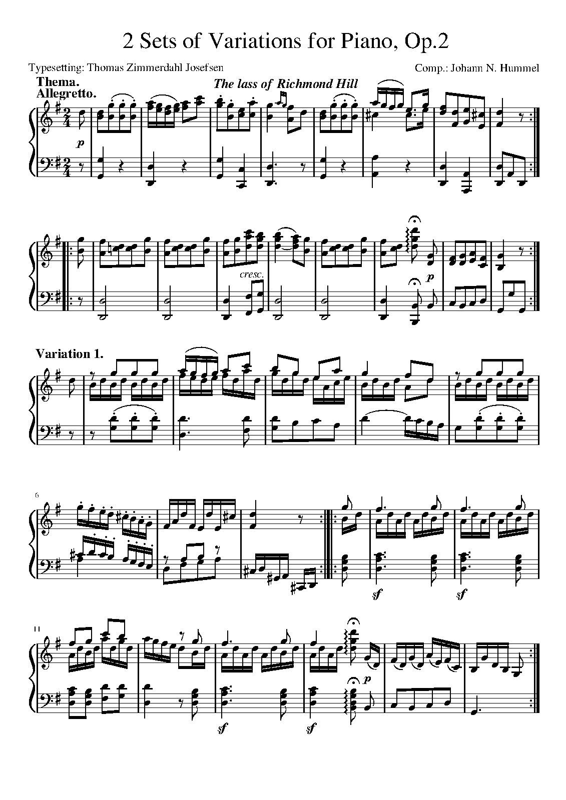 2 Sets of Variations for Piano, Op.2 (Hummel, Johann Nepomuk) IMSLP