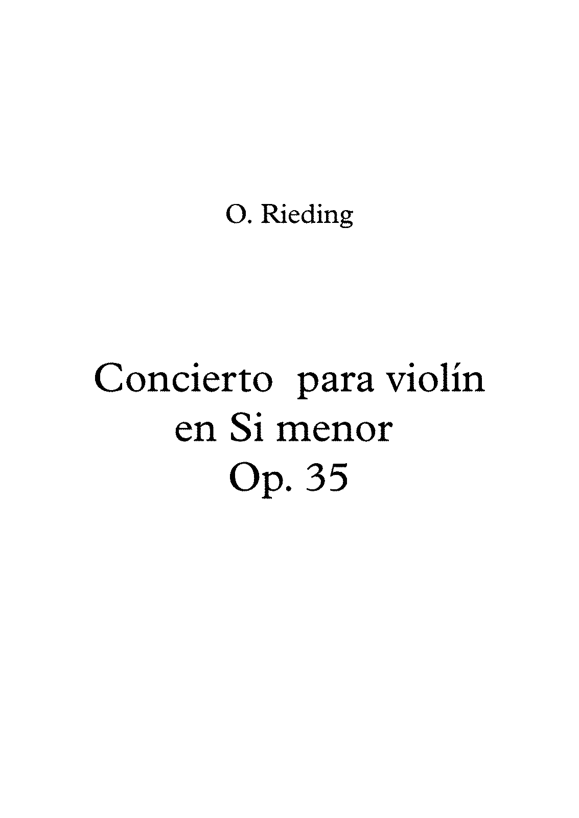 Violin Concerto No.2, Op.35 (Rieding, Oskar) - IMSLP: Free Sheet Music ...