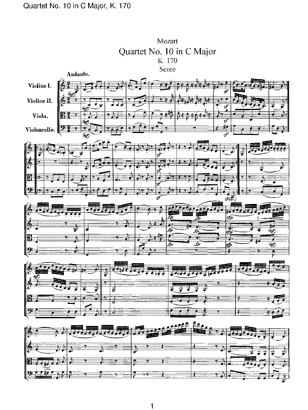 String Quartet No.10